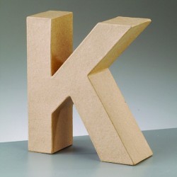 Letra cartón "K" 17,5 x 5,5cm