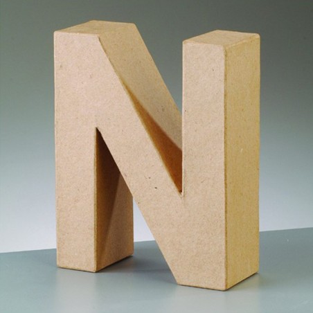 Letra cartón "N" 17,5 x 5,5cm