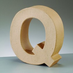 Letra cartón "Q" 17,5 x 5,5cm
