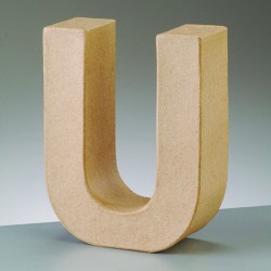 Letra cartón "U" 17,5 x 5,5cm