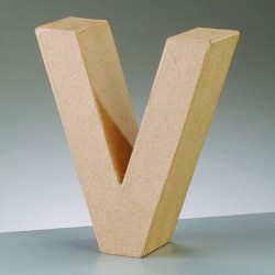 Letra cartón "V" 17,5 x 5,5cm