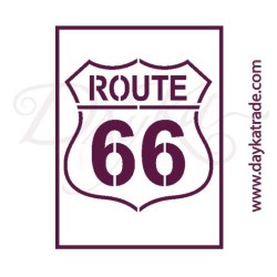 Stencil A5 Dayka . Cartel «Route 66»
