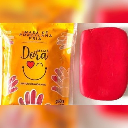 Masa porcelana fría Mama Dora Color Rojo 250g